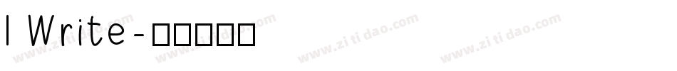 I Write字体转换